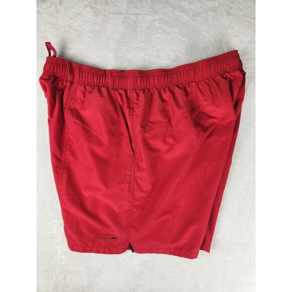 Speedo Mens Shorts Swim Trunks Red Size XXL String Waistband - Picture 11 of 14